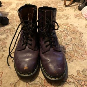 Doc Martens- purple 8-hole boots